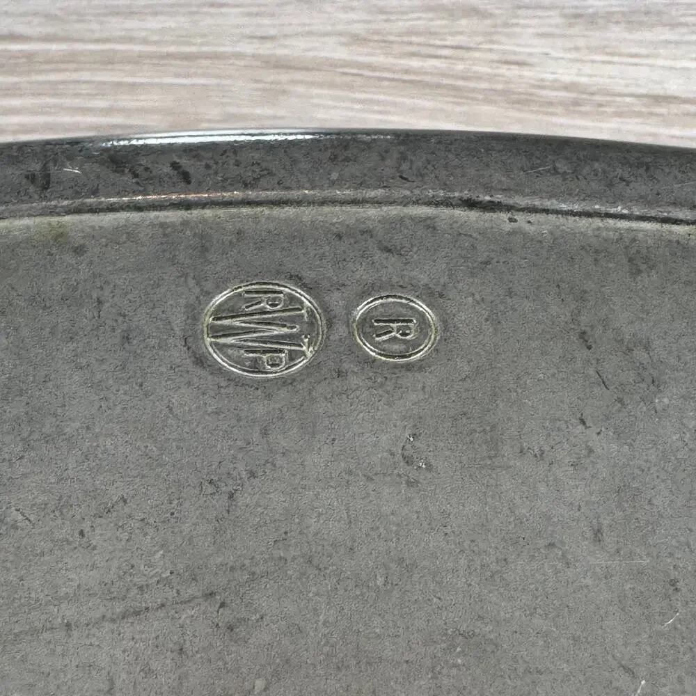 Vintage 70s Wilton Pewter Tray Oval Etched Birds Witchy Cottagecore Decor